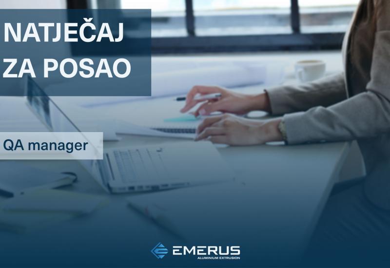 Otvorena pozicija u Emerusu: QA Manager